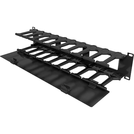 Vertiv 2Ux4In Horiz Cable Mgr W/Cover VRA1003
